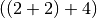 ((2 + 2) + 4)